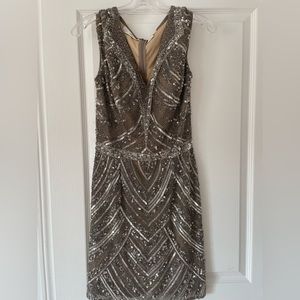 Scala gold beaded cocktail dress - size 6